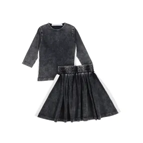 Checker_Skirt Set