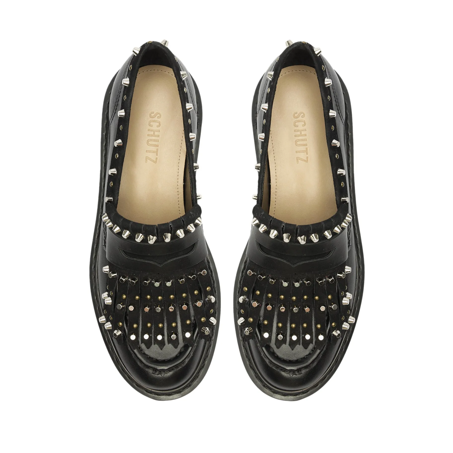 Christie Fringes Leather Flat