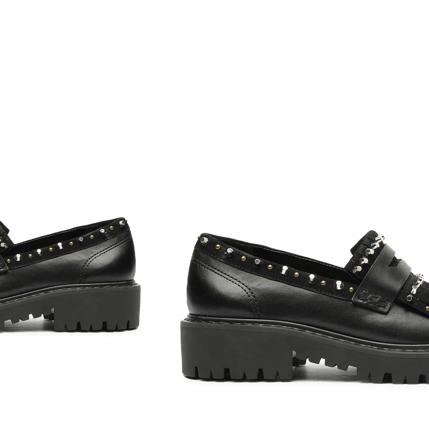 Christie Fringes Leather Flat