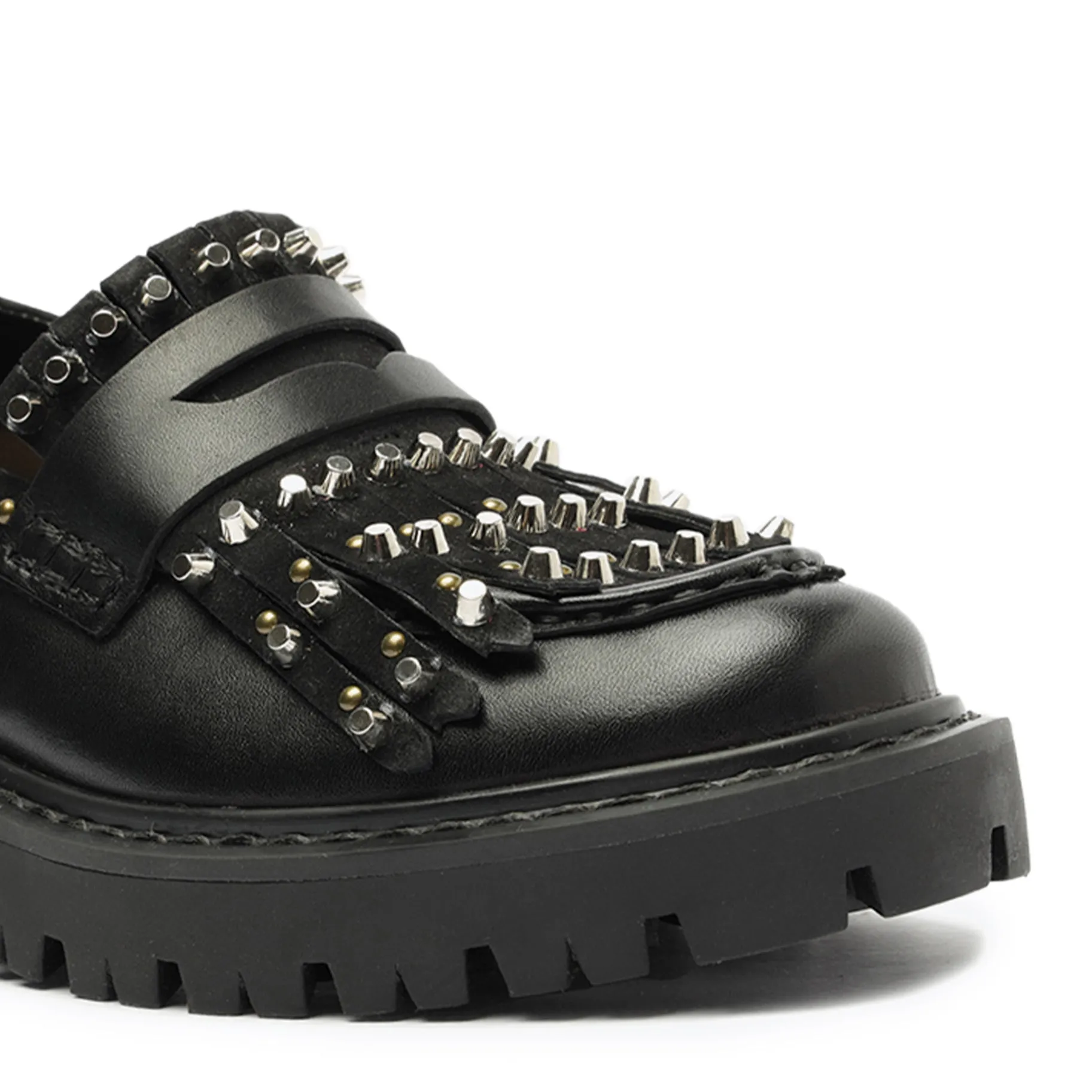 Christie Fringes Leather Flat