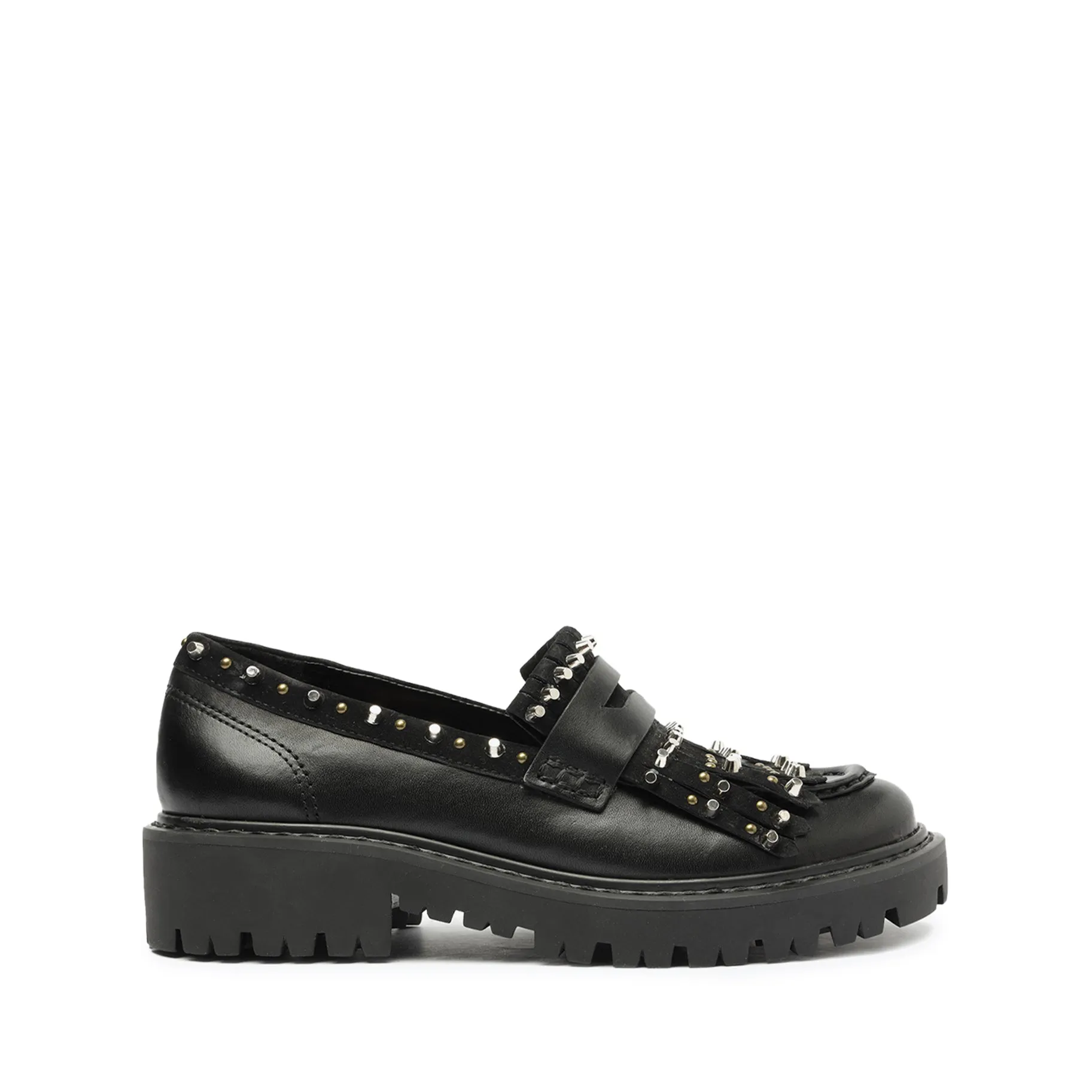 Christie Fringes Leather Flat