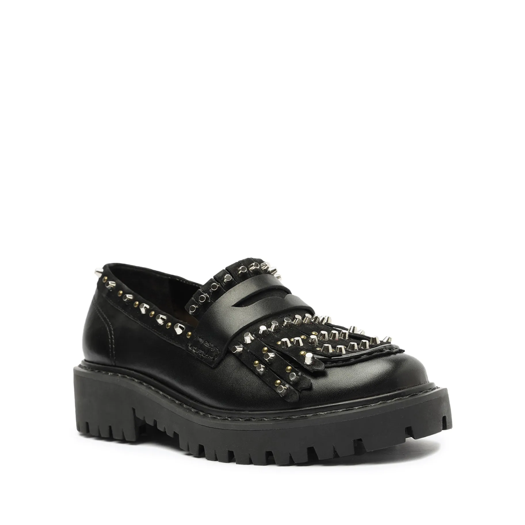 Christie Fringes Leather Flat
