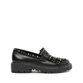 Christie Fringes Leather Flat