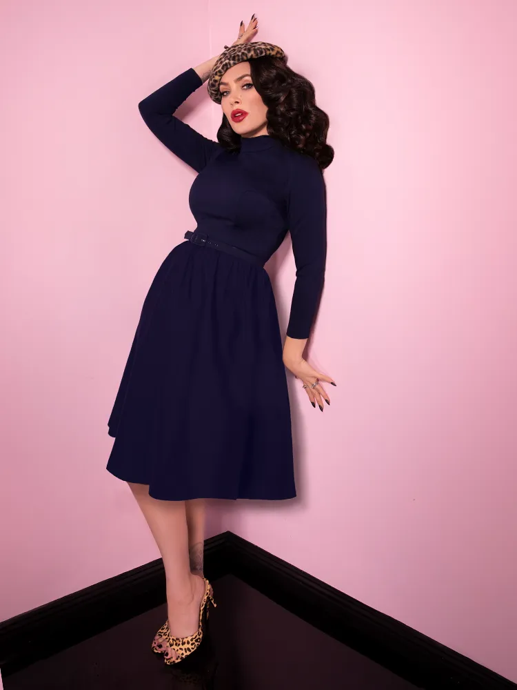 COMING BACK SOON - Bad Girl Swing Dress in Navy - Vixen by Micheline Pitt