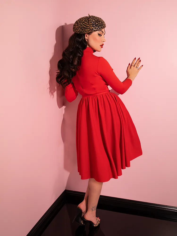 COMING BACK SOON - Bad Girl Swing Dress in Tomato Red - Vixen by Micheline Pitt