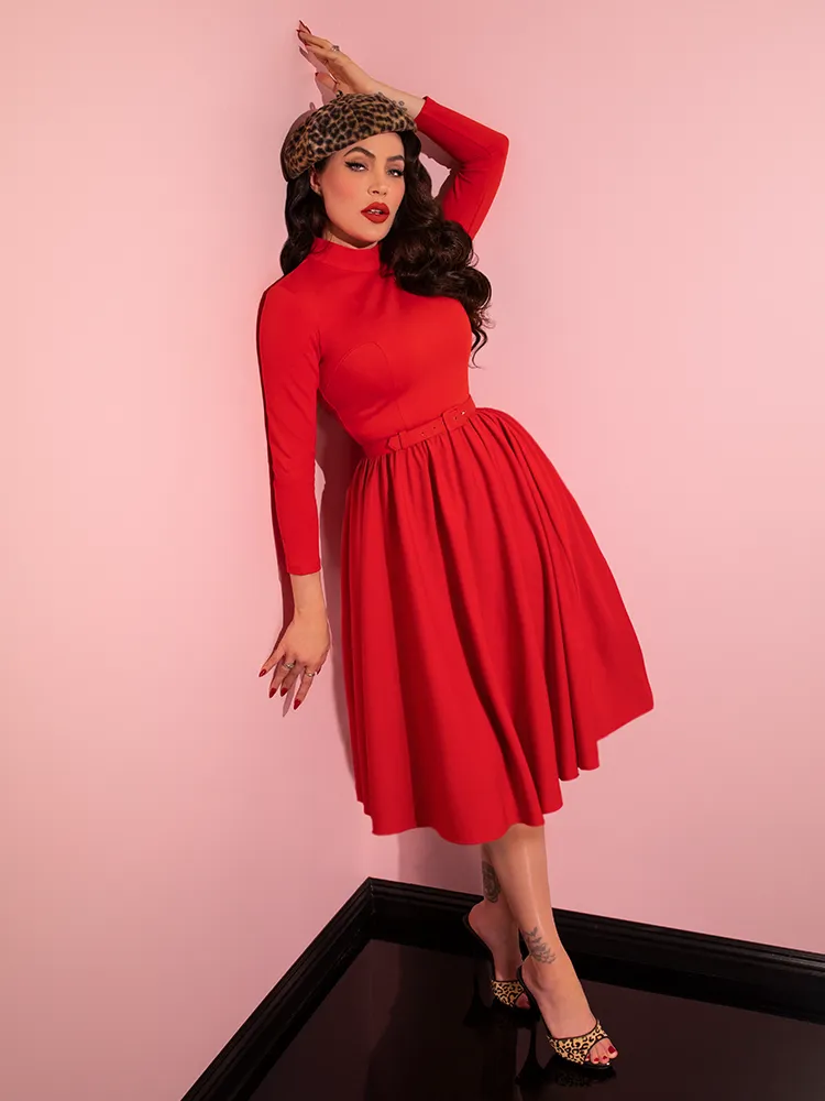 COMING BACK SOON - Bad Girl Swing Dress in Tomato Red - Vixen by Micheline Pitt