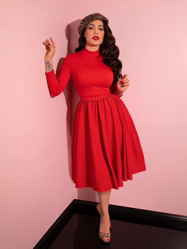 COMING BACK SOON - Bad Girl Swing Dress in Tomato Red - Vixen by Micheline Pitt