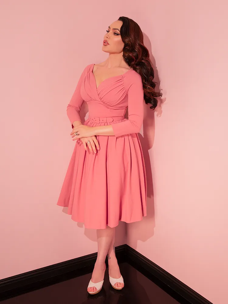 COMING BACK SOON - Starlet Swing Dress in Rose Pink - Vixen by Micheline Pitt