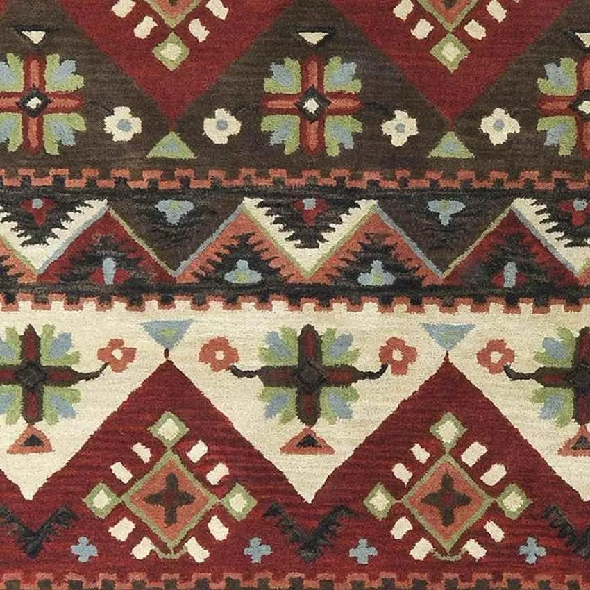 Crewkerne 8x11 Bohemian Red Area Rug Carpet for Living Room Bedroom or Kitchen (8' x 11')