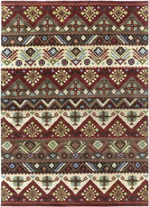 Crewkerne 8x11 Bohemian Red Area Rug Carpet for Living Room Bedroom or Kitchen (8' x 11')