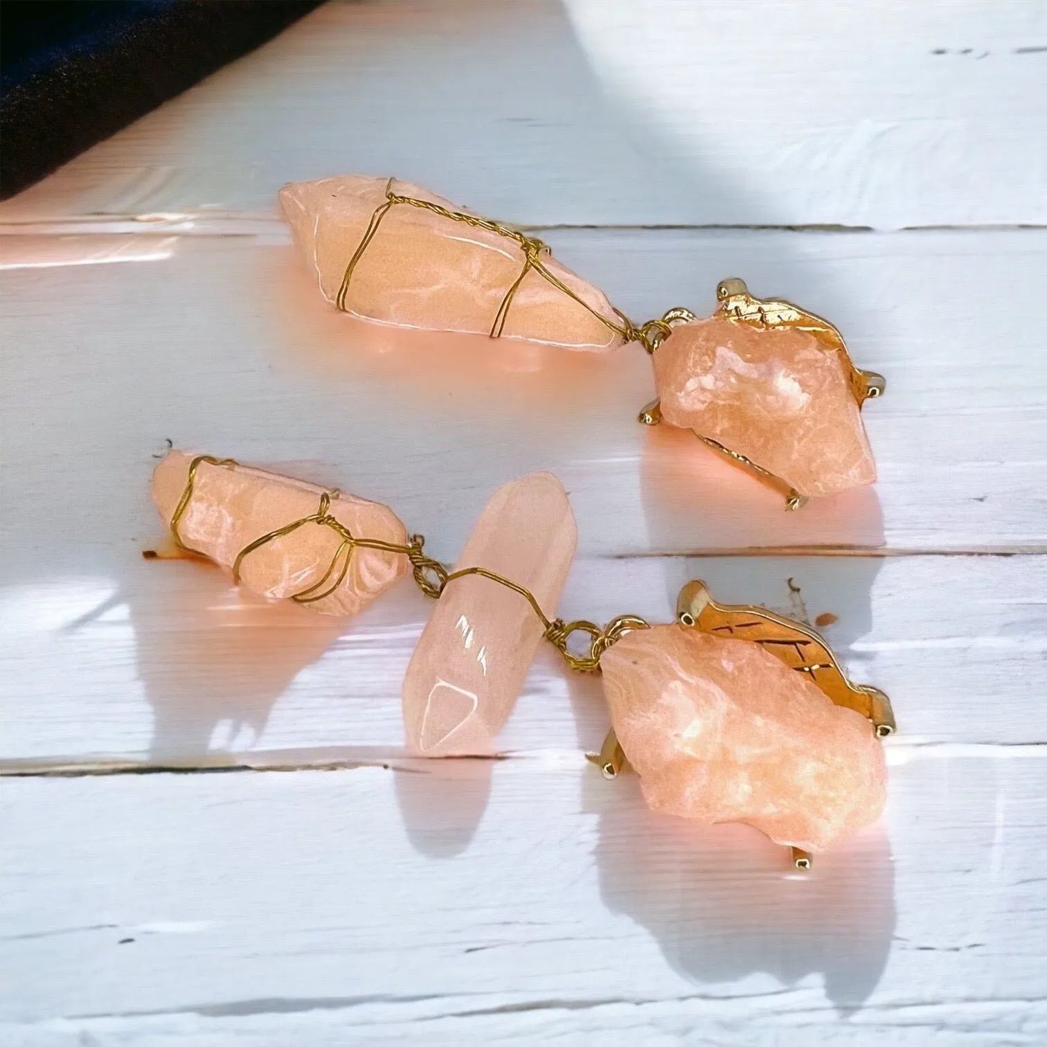 Crystal Earrings, Easter Accessories, Gemstone Earrings, Peach Earrings, Handmade Earrings, Geode, Crystal Accessories, Goddess Earrings