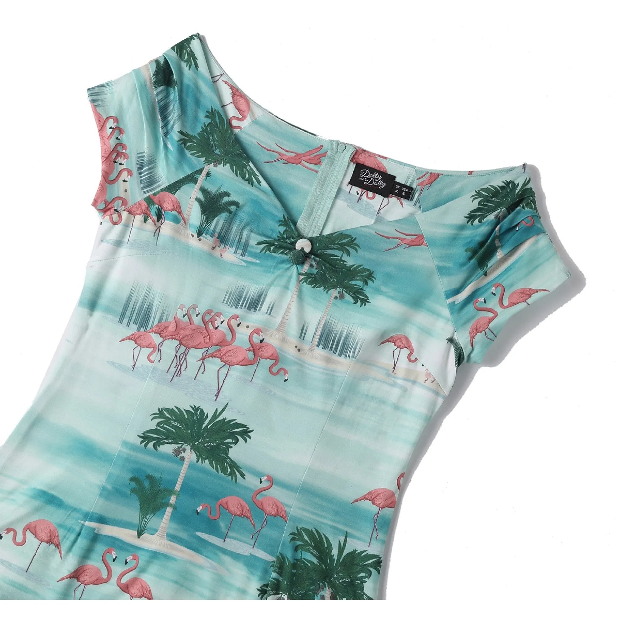 Dolly & Dotty Lilian Top in Flamingo Print