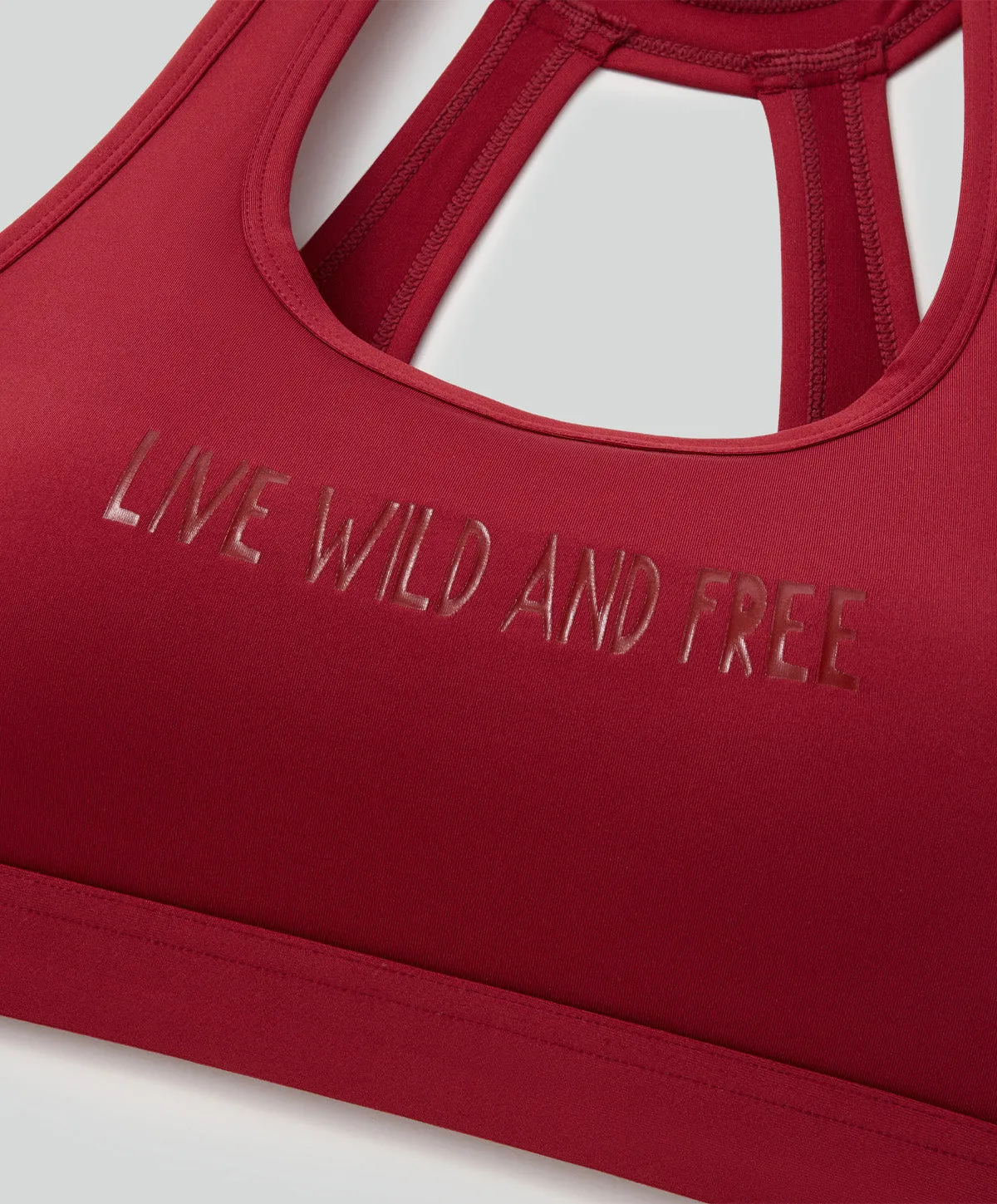 Energized Bohemian Explorer Elevate Sports Bra with Slogan