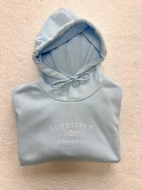 Everly Clearwater Blue Sunkissedcoconut Embroider Hoodie