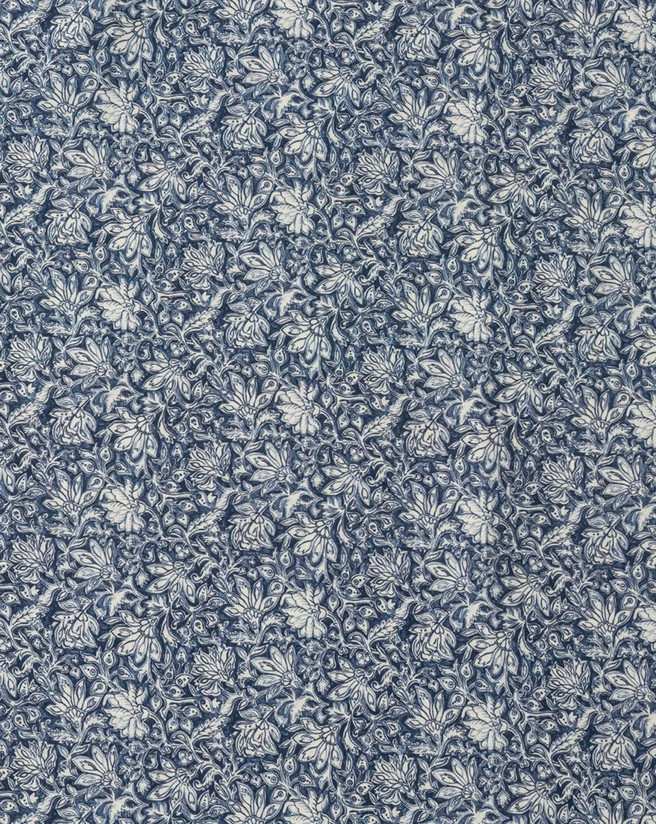 Floral Lace Linen Navy Napkin (Set of 4)