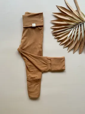 Fold-Over Footie Leggings | Baby & Toddler | Luxury Bamboo | Clay