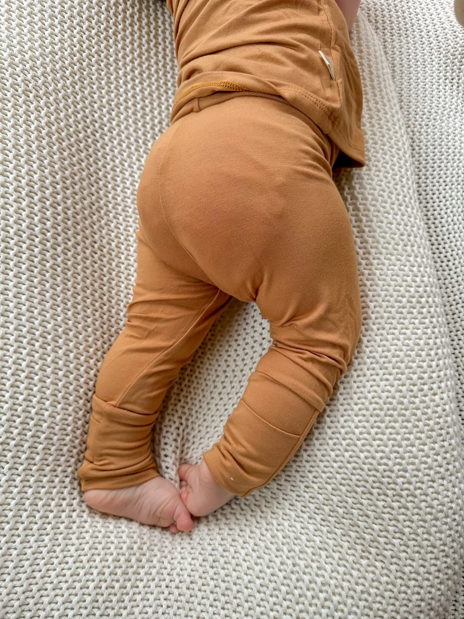 Fold-Over Footie Leggings | Baby & Toddler | Luxury Bamboo | Clay