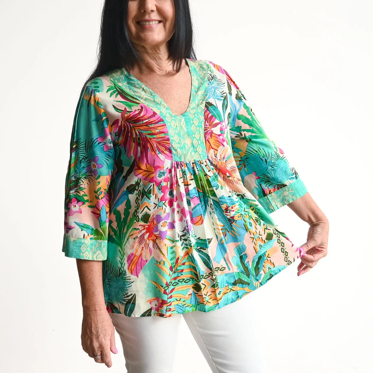 Folk Blouse by Orientique Australia - Hanalei - 9231