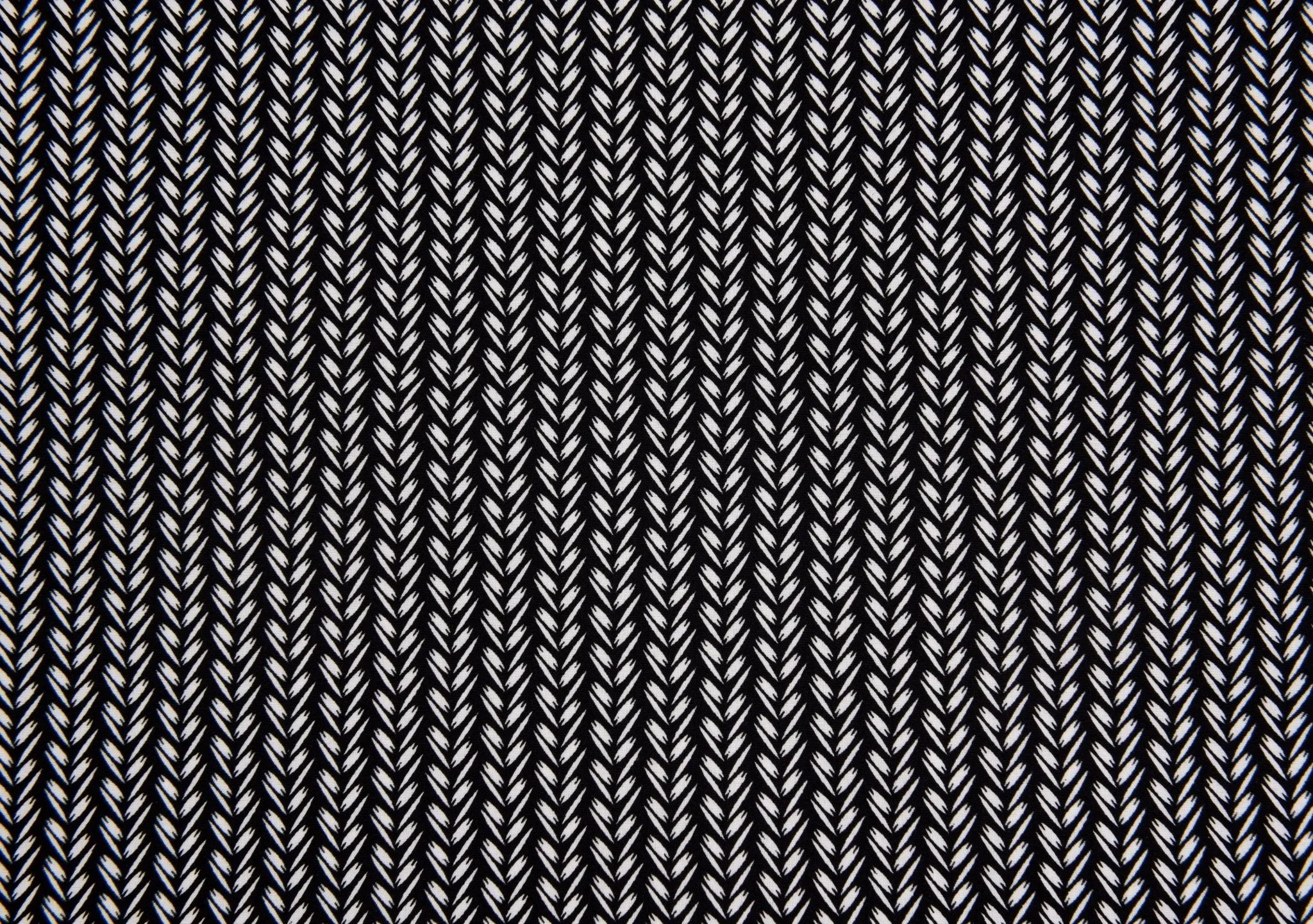Four way Stretch Chiffon Monochrome Arrows Printed