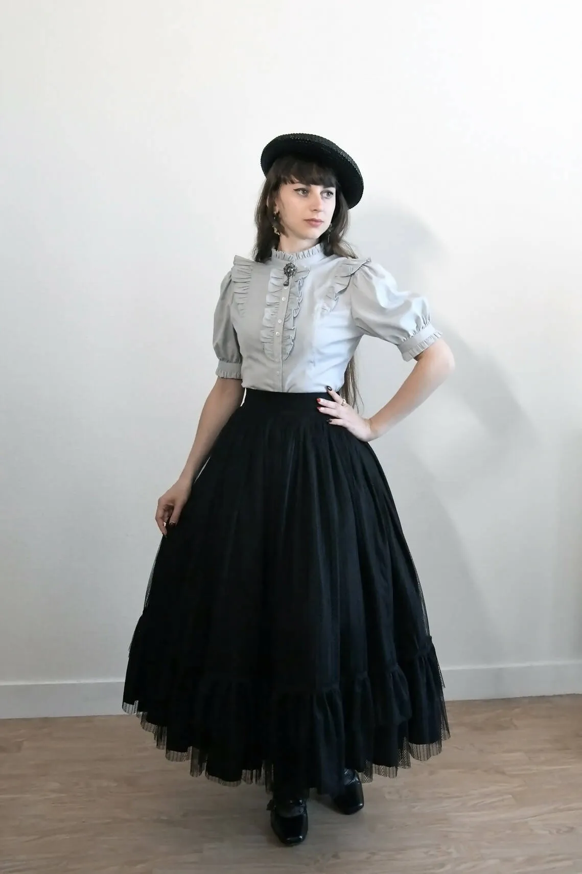 Garden of the Insomnia Night - Gothic Lace Long Skirt