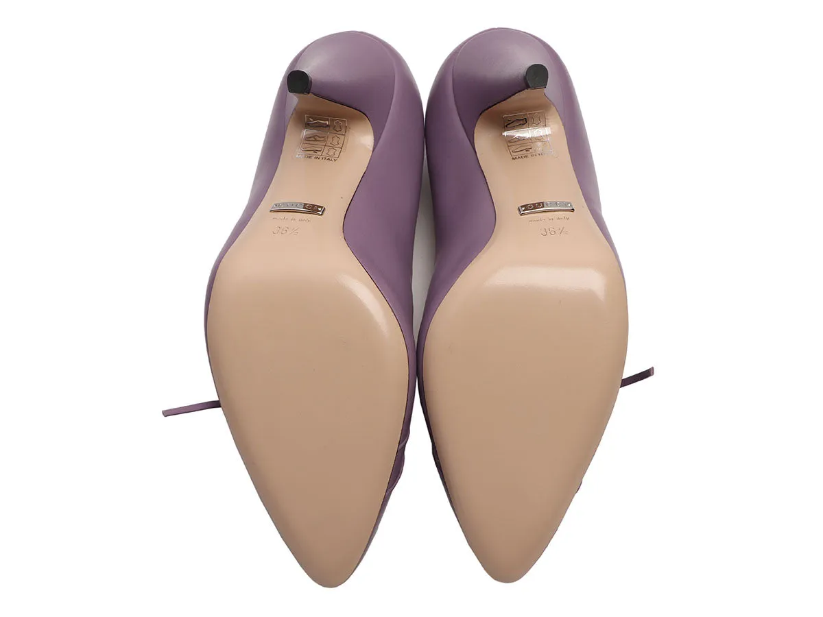 Gucci New Lavender Leather Charlotte No. 4 Pumps