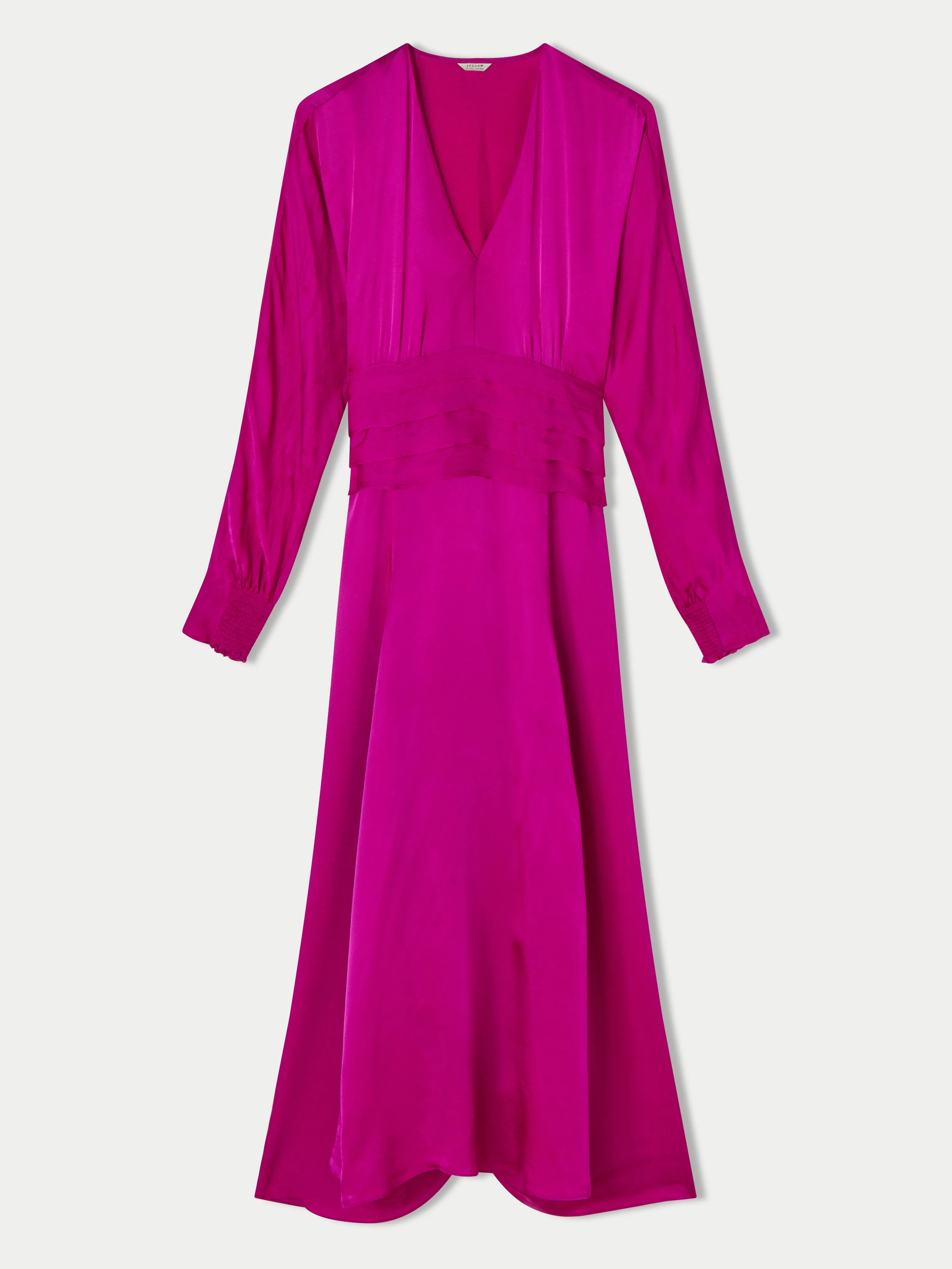 Hammered Satin Sash Dress | Pink