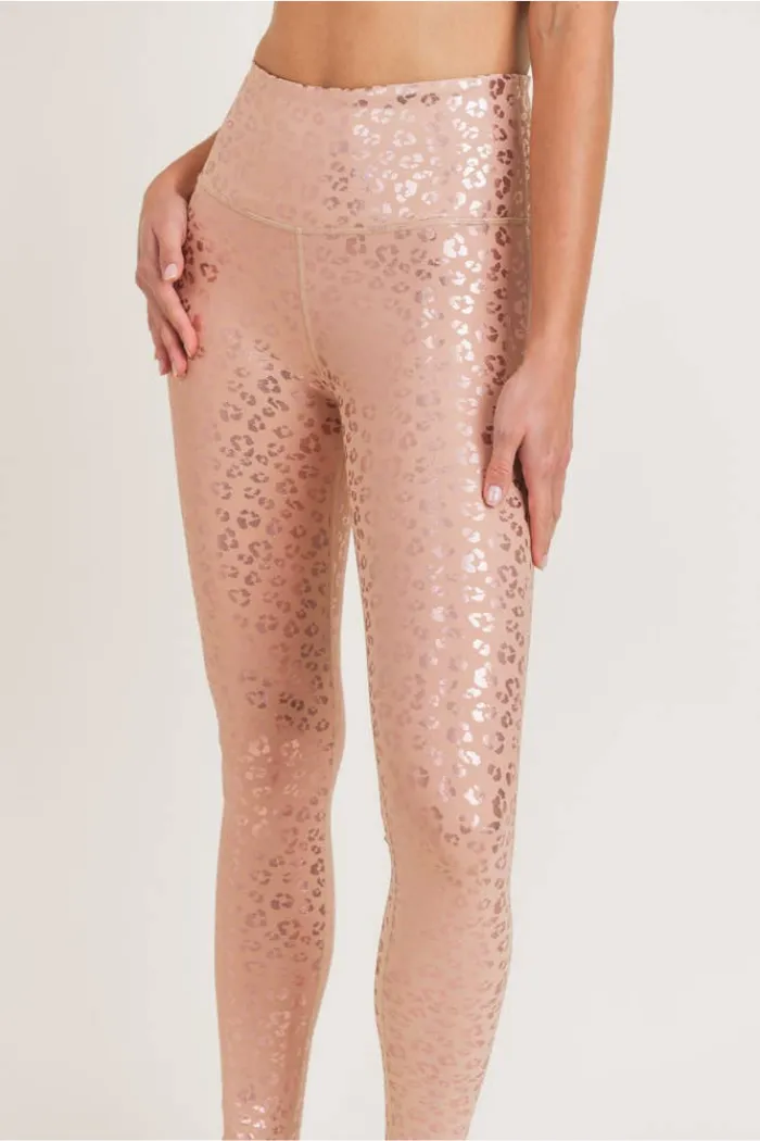 High-Rise Leopard Shimmer Leggings