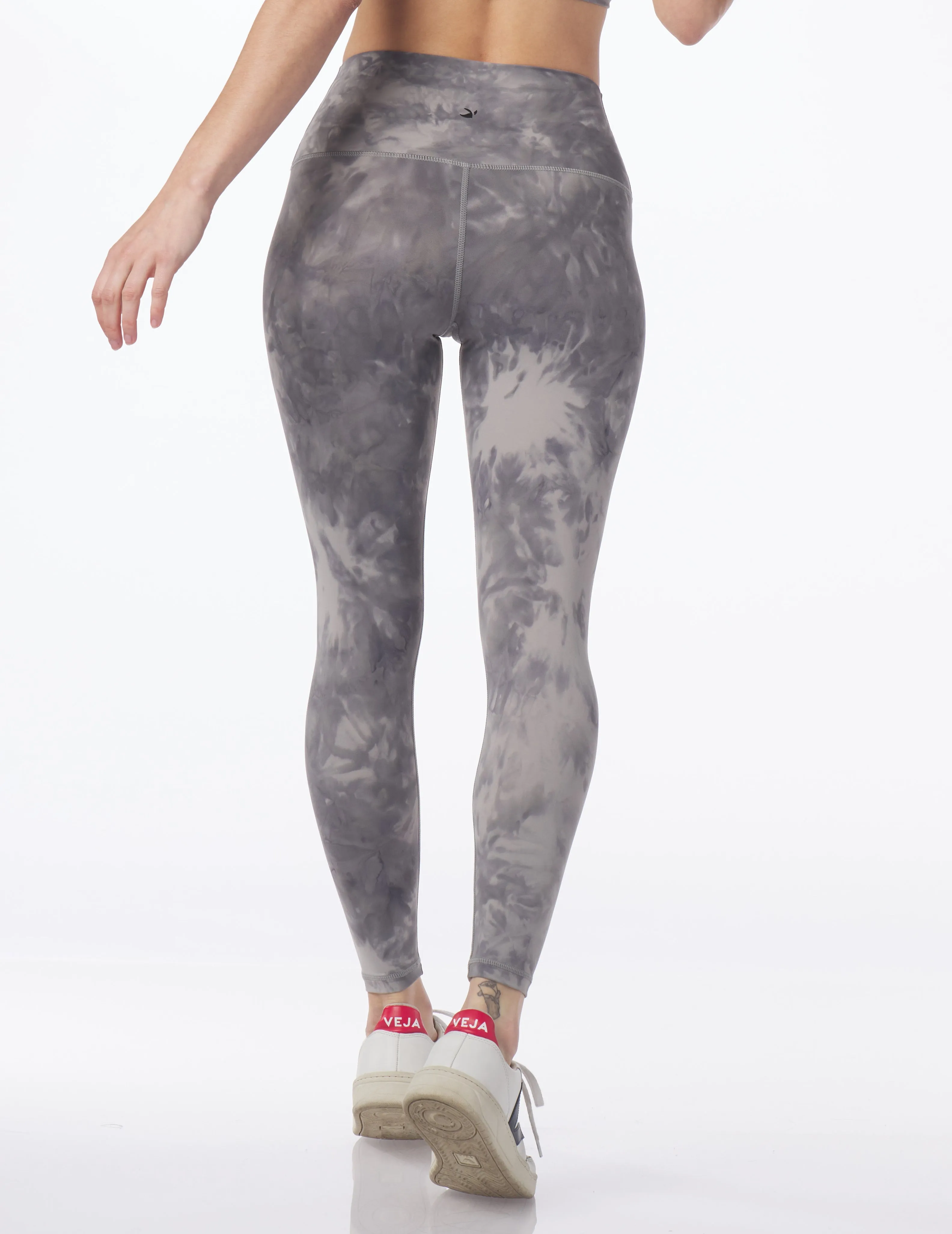 High Waist Pure 7/8 Legging: Silver Fog Stone Dye
