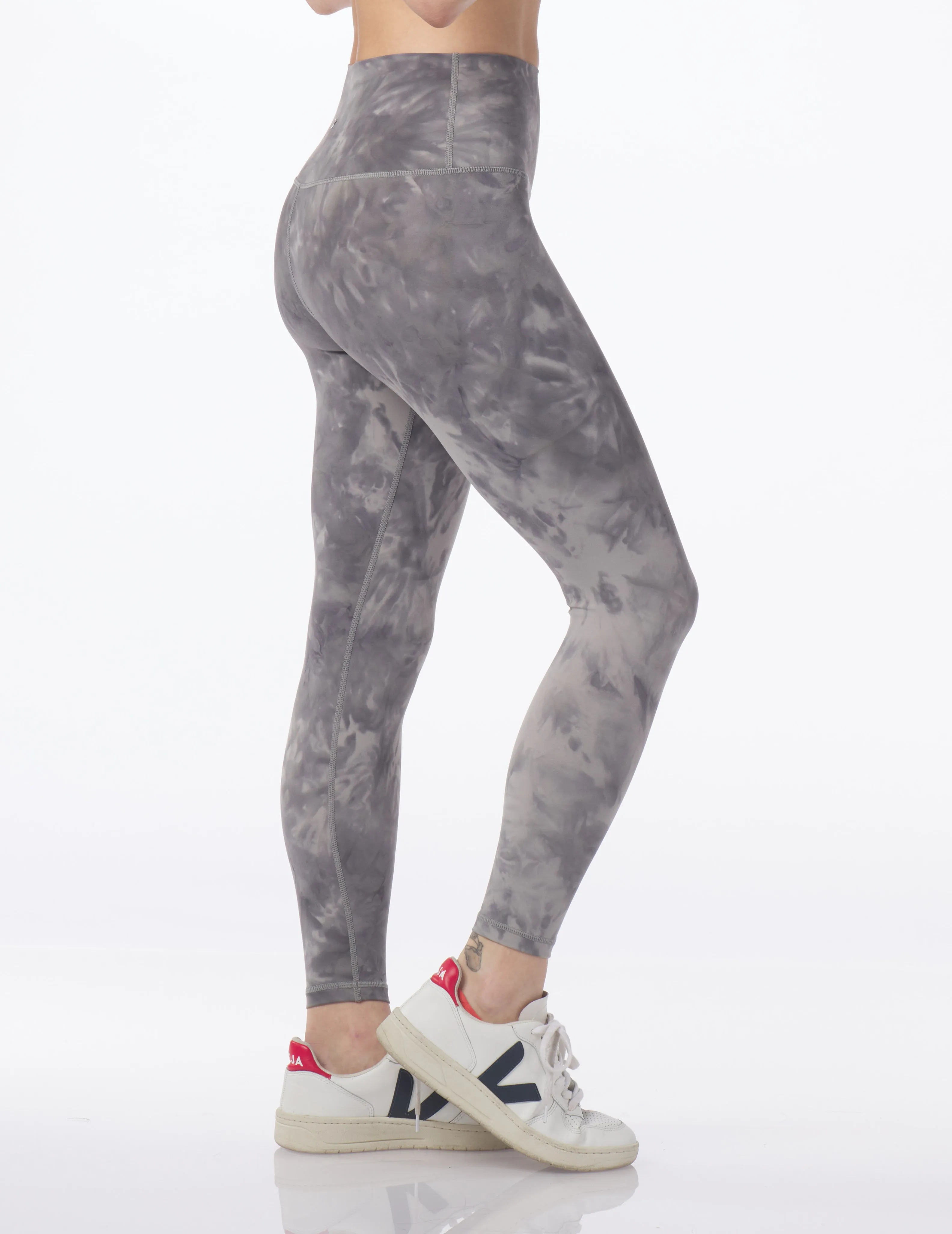 High Waist Pure 7/8 Legging: Silver Fog Stone Dye