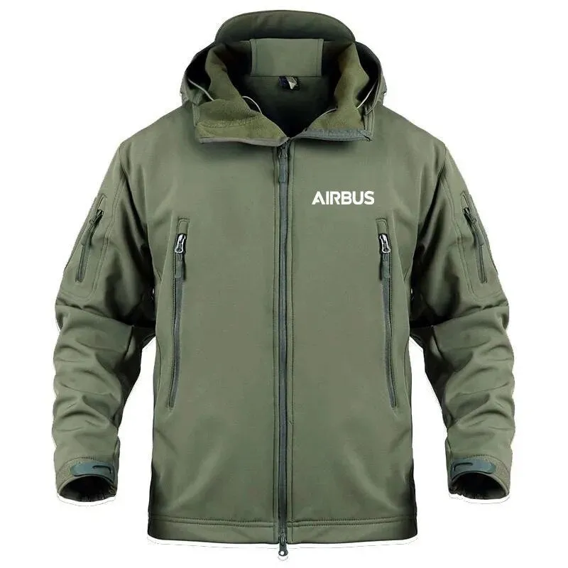 Hooded Man Coat Jacket Military