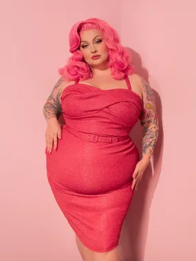 Jawbreaker Wiggle Dress in Candy Pink Lurex - Vixen by Micheline Pitt