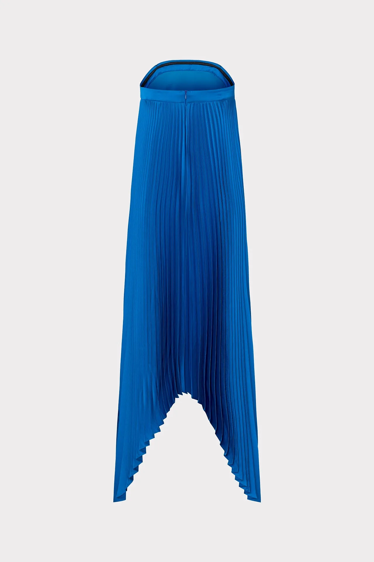 Jordyn Satin Pleated Strapless Dress