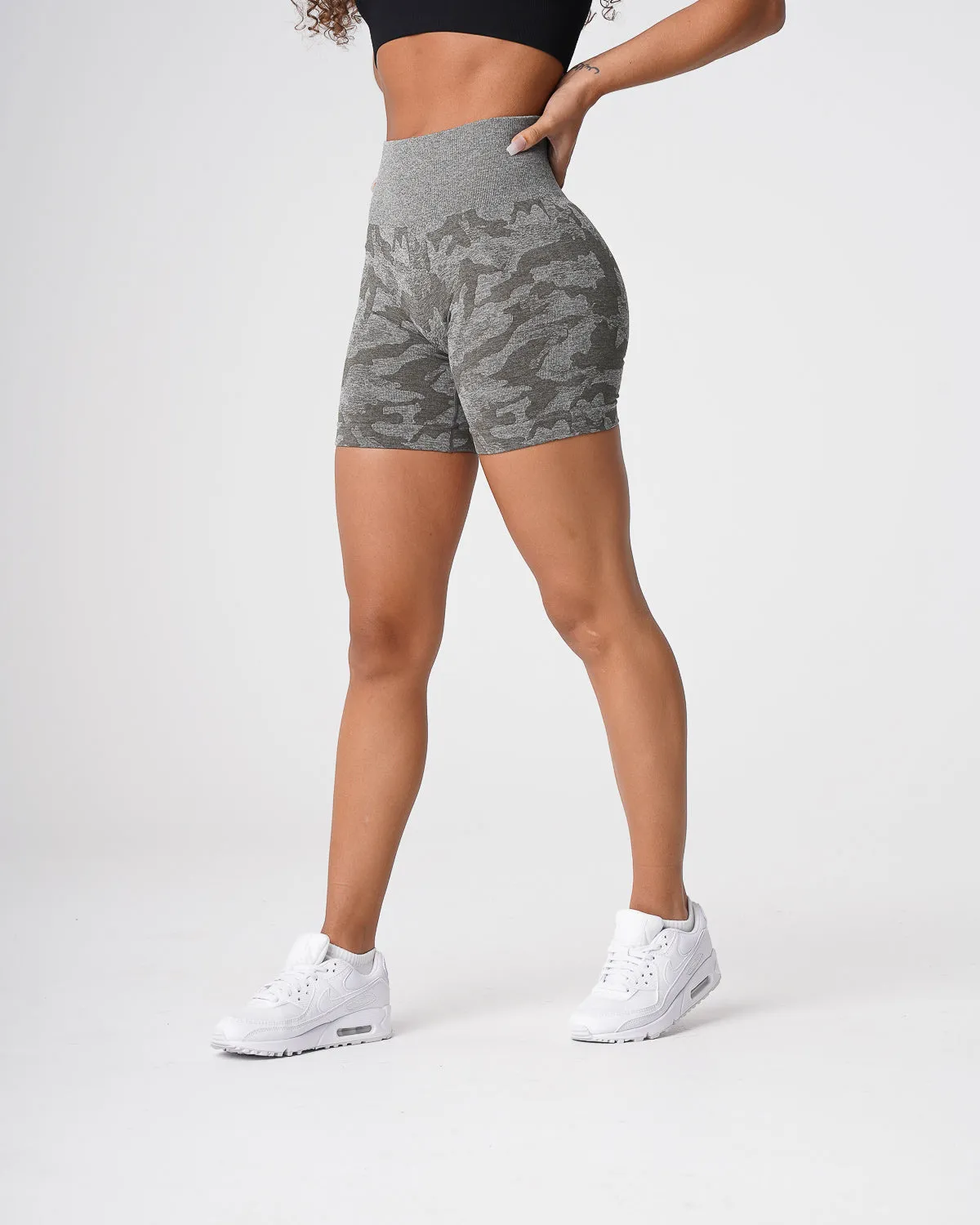 Khaki Green Camo Seamless Shorts
