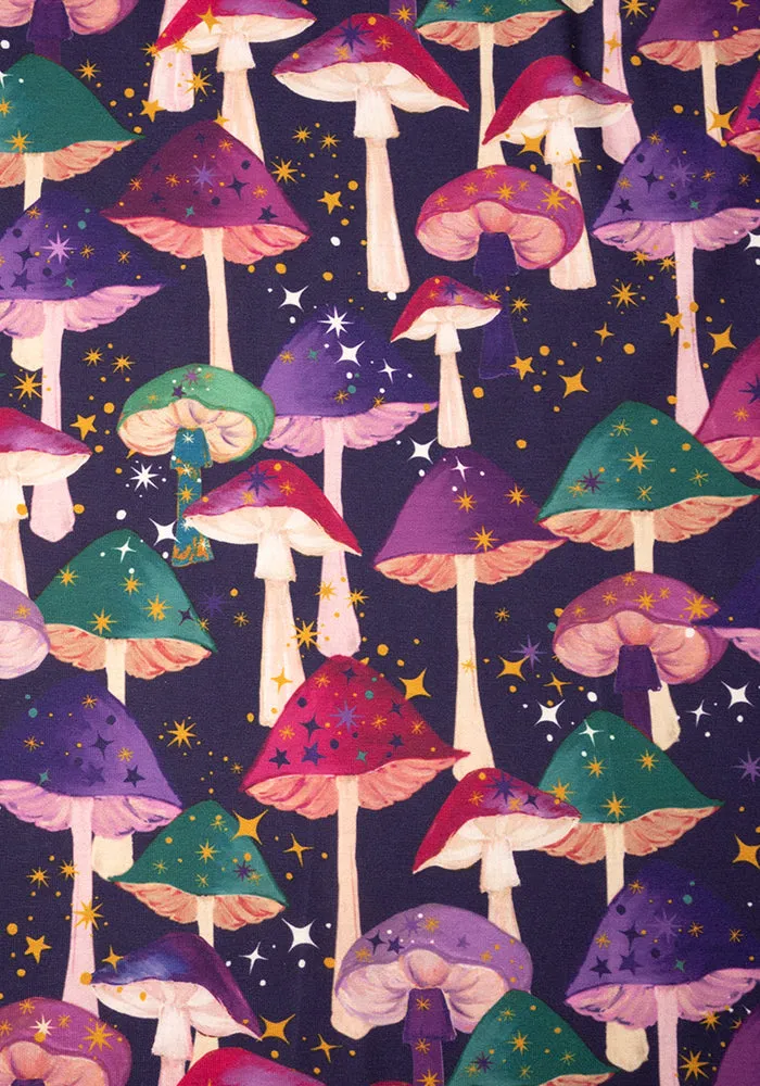 Kinoko Mushroom Print Tie Waist Dress
