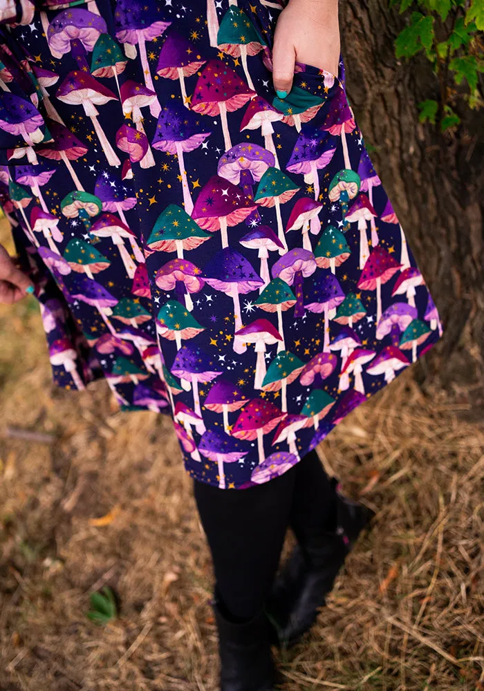 Kinoko Mushroom Print Tie Waist Dress