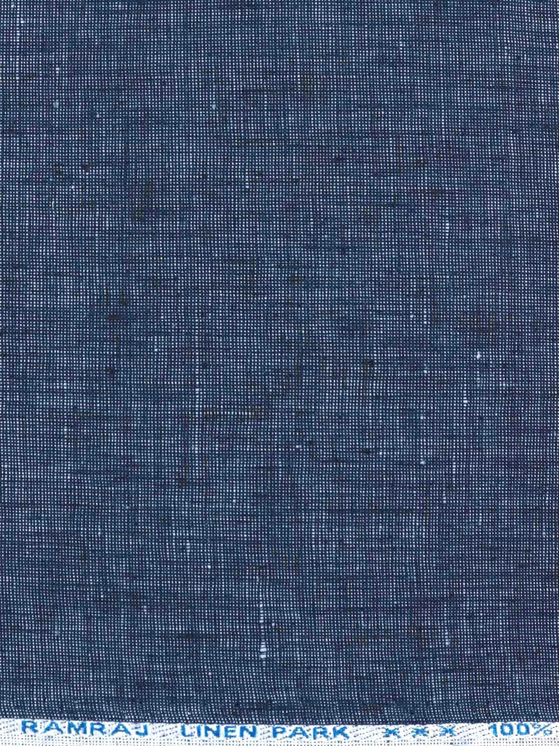 Linen Brooks Suiting Fabric Blue