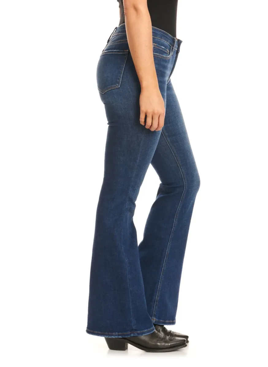 Lovervet By Vervet Dark Wash Mid Rise Flare Leg Jeans