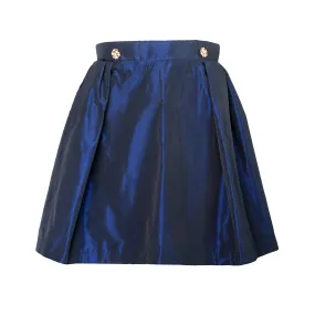MASON by MASON'S DAUGHTER Leighton Skirt, Navy Silk Taffeta