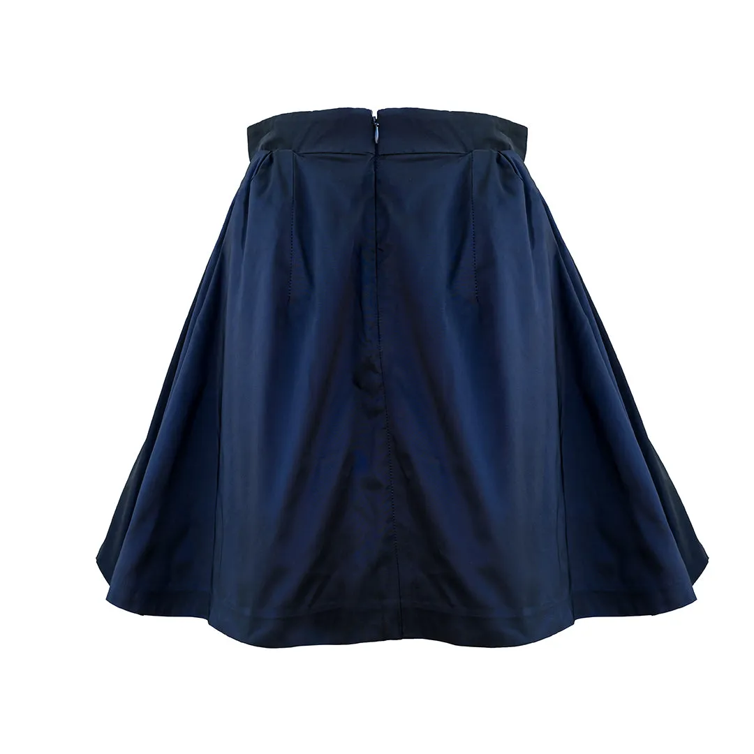 MASON by MASON'S DAUGHTER Leighton Skirt, Navy Silk Taffeta