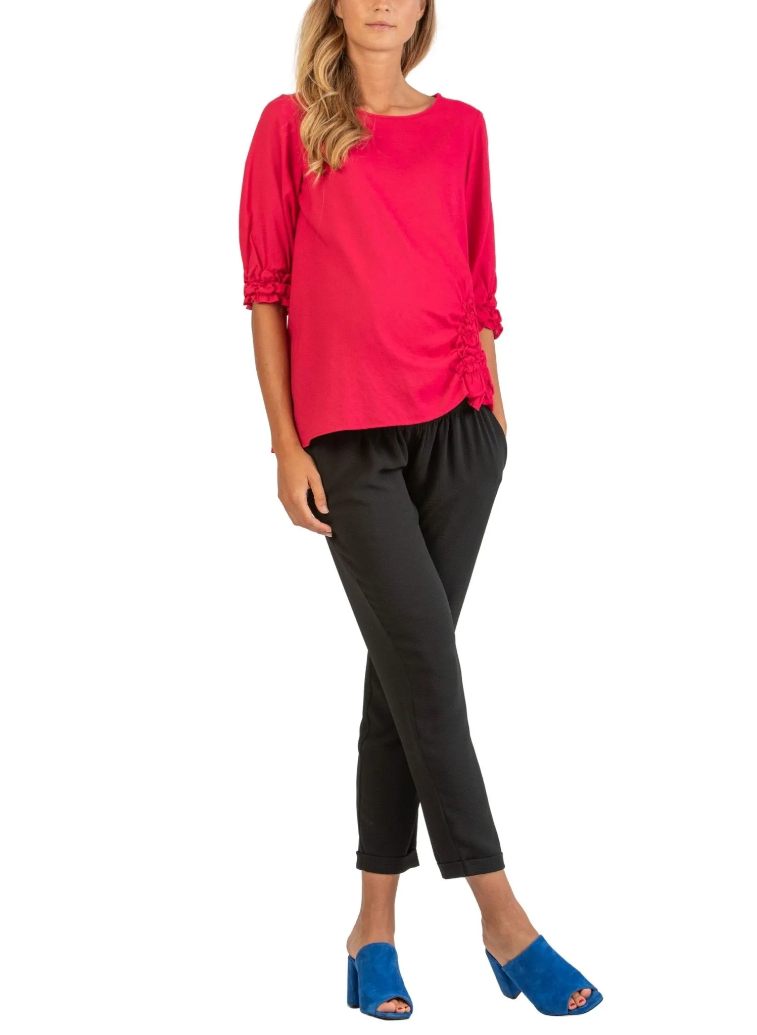 Maternity Jogger Trousers in Crepe - Black