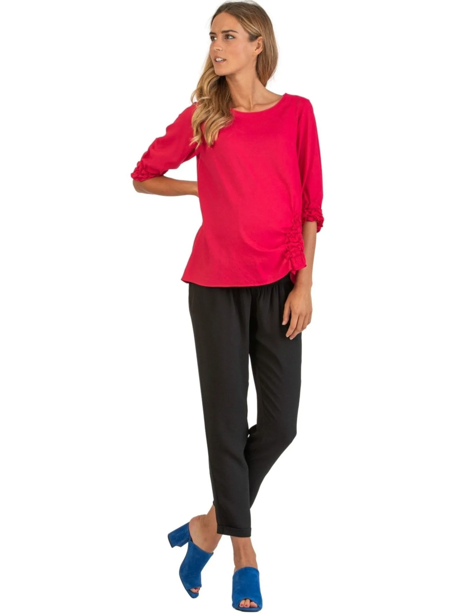 Maternity Jogger Trousers in Crepe - Black