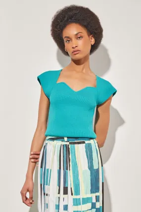 Modern Fit Tailored Tunic - Sweetheart Ribbed Knit