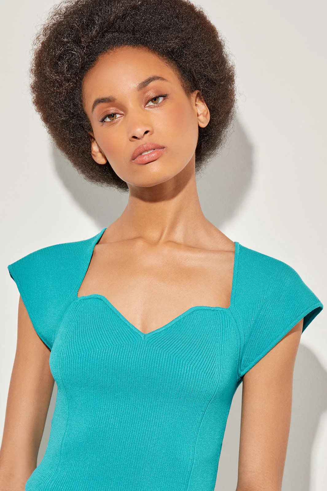 Modern Fit Tailored Tunic - Sweetheart Ribbed Knit