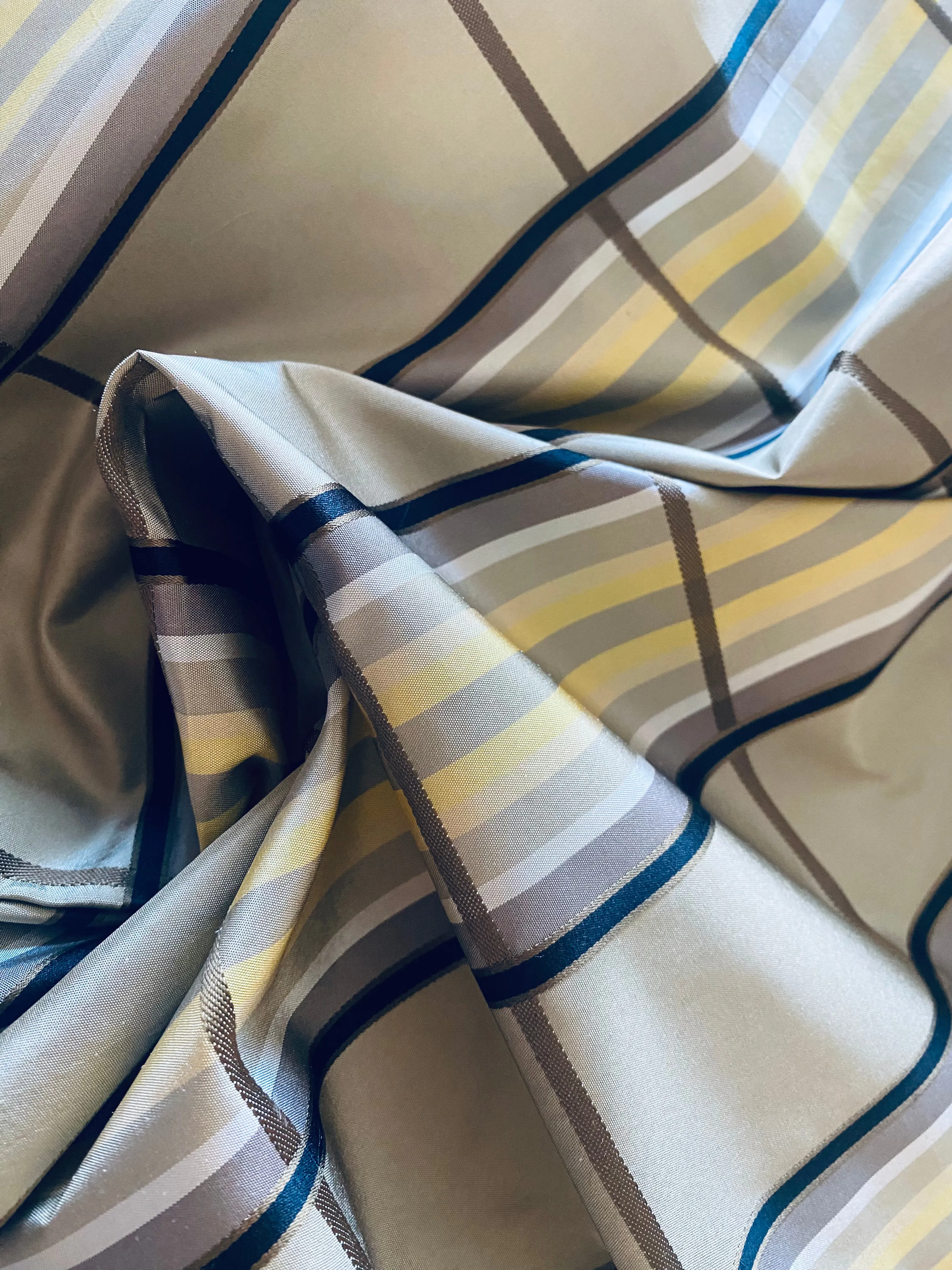 NEW Lady Deborah 100% Silk Taffeta Plaid Tartan Ribbon Fabric- SB_1_25