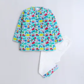 Polka Tots Kurta Pajama for Kids 100% Super Soft Cotton Night Suits for Boys & Girls Truck Green