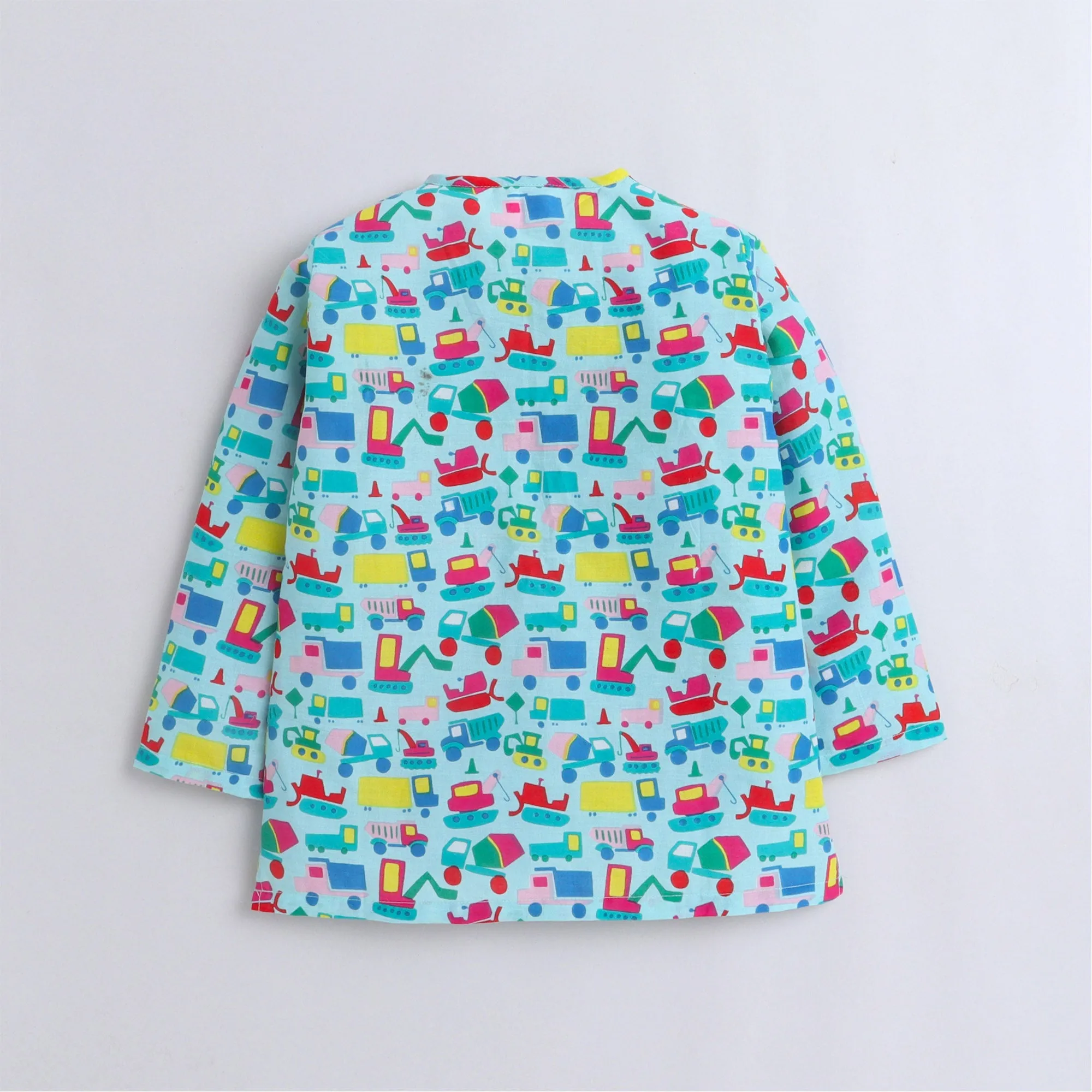 Polka Tots Kurta Pajama for Kids 100% Super Soft Cotton Night Suits for Boys & Girls Truck Green