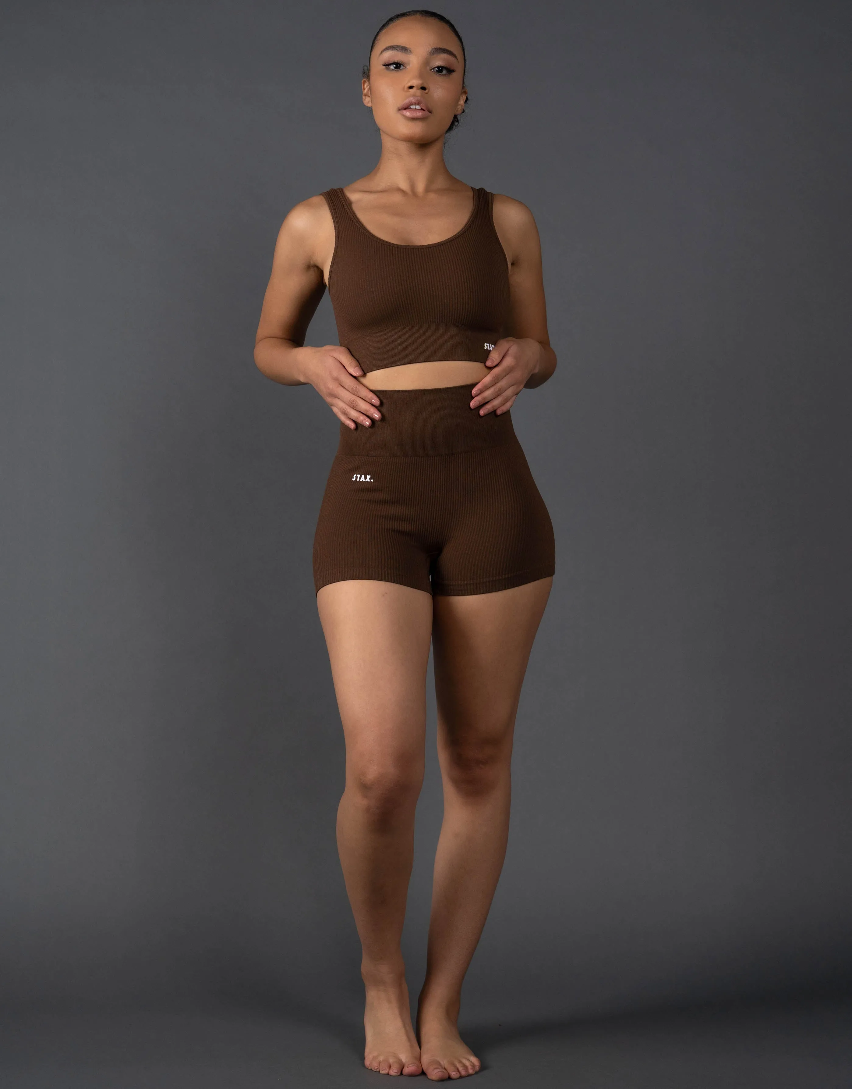 Premium Seamless Mini Lounge Shorts V5.1 - Bark