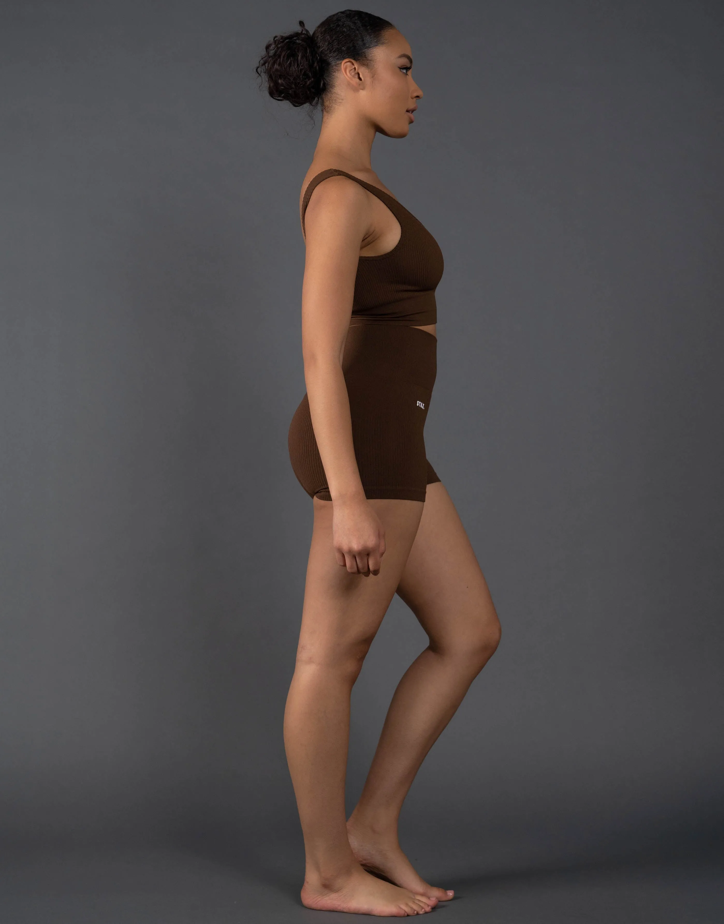 Premium Seamless Mini Lounge Shorts V5.1 - Bark