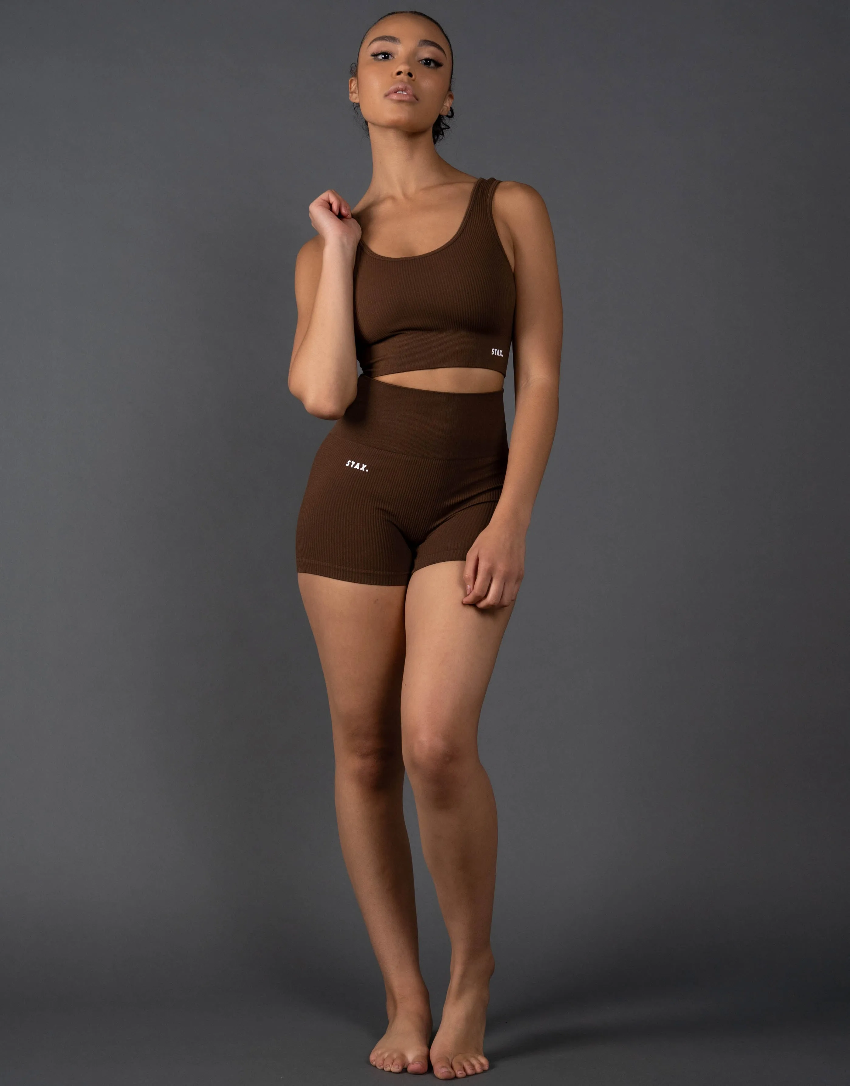 Premium Seamless Mini Lounge Shorts V5.1 - Bark