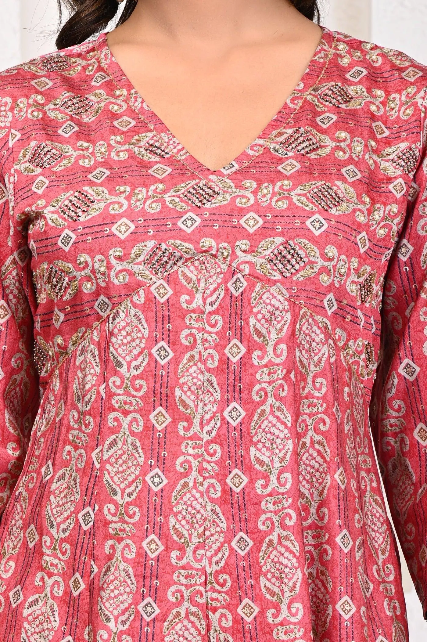Print Alia Cut Anarkali Dupatta Set